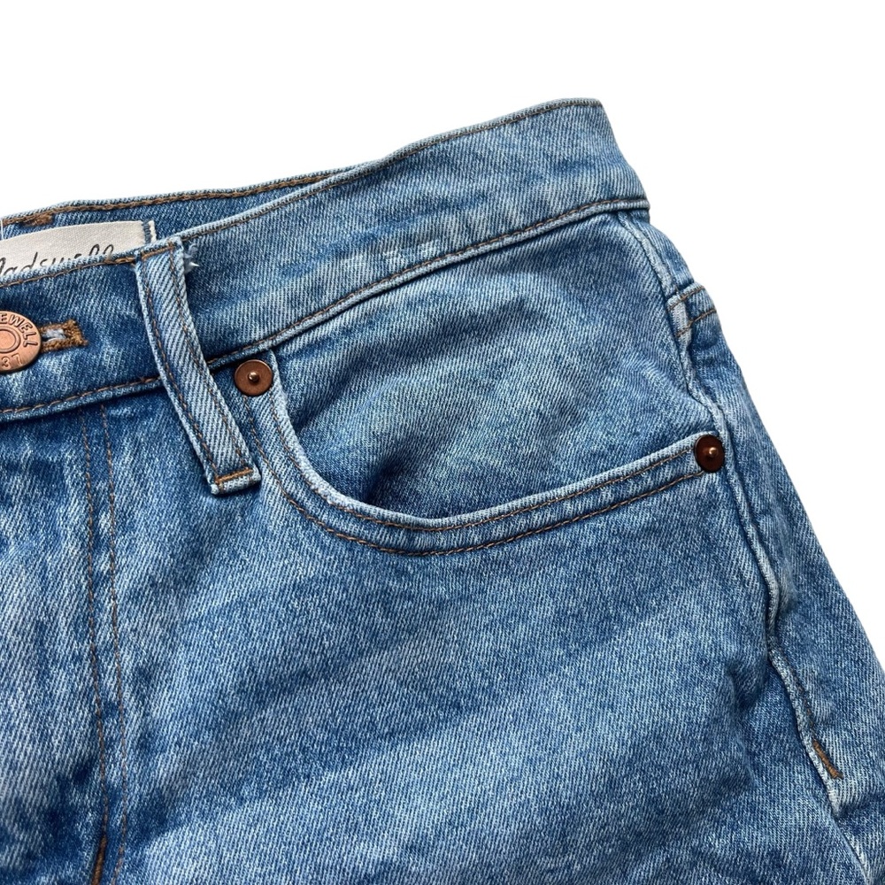 Madewell Women’s Sz. 25 Light Wash Denim High Rise Fringe Cuff Jean Shorts F1607 - Picture 6 of 14